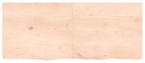 kezeletlen tömör tölgyfa fali polc 120x50x(2-4) cm