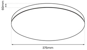 LED Mennyezeti lámpa SLIMI LED/24W/230V IP40 fekete