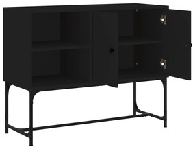 fekete szerelt fa tálalóasztal 100 x 40 x 79,5 cm