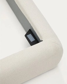 Bézs kárpitozott franciaágy ágyrács nélkül 180x200 cm Martina – Kave Home