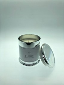 Luxus természetes illatú gyertya Maxxo Elisir Silver citrusfélék, virágok akár 40 órán át