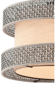 Zsinóros HALO csillár 1xE27/60W/230V, bézs/szürke