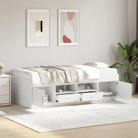 fehér kanapéágy fiókkal matrac nélkül 100x200 cm