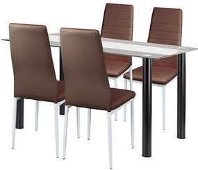 Norman 4+1 étkező garnitúra barna