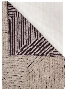 Világosbarna mosható kézi szövésű gyapjú szőnyeg 170x240 cm Golden Coffee – Lorena Canals