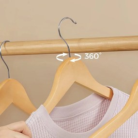 SOHO fa vállfatartó szett, 20 db, természetes barna SongmicsHome