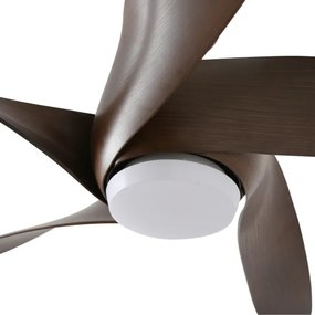 ZEVENTI - LED mennyezeti ventilátor LUCCA LED/18W/230V Tuya Wi-Fi barna + távirányító