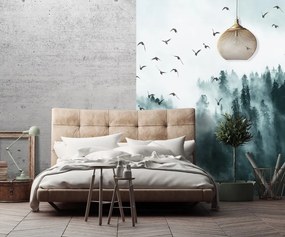 Ködös erdő poszter, fotótapéta, Papír (184x254 cm, álló)