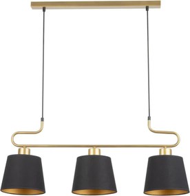 SIGMA LIGHTING 40646 VOLUTTO Többágú Függesztett Lámpa Fekete, Réz, Arany E27 IP20