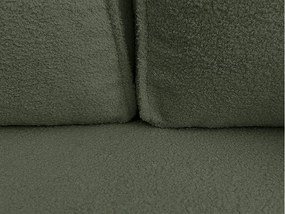 AKCIÓ Kihúzható, kétoldalas L-alakú ülőgarnitúra SMART BOUCLE 232x143 cm, sötétzöld II. osztály