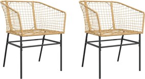 vidaXL 2 db barna polyrattan kerti szék
