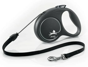 Flexi öntekercselő póráz Black Design M, 5 m, 20kg