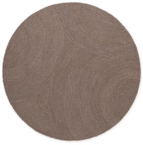 Szürkésbarna kézi szövésű gyapjú kerek szőnyeg ø 200 cm Eleni Taupe – Hanse Home
