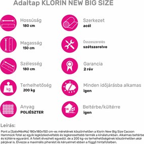 Lógó hintaszék, zöld, KLORIN NEW BIG SIZE