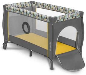 Lionelo - Utazó kiságy SVEN PLUS szürke/sárga