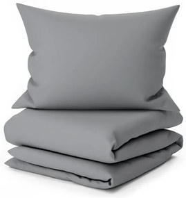 Lux szürke gombos pamut ágyneműhuzat