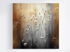 Vászonkép Canvas Reggel Rét Virágok Margaréta Kamilla Bokeh 40x40