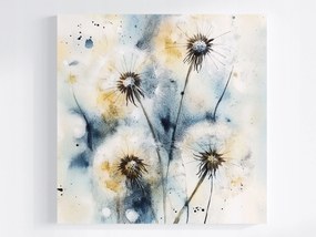 Vászonkép Canvas Akvarell Természet Tavasz Virágok Pitypang 40x40