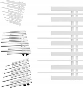 Fürdőszobai radiátor Zongora 870x570 Fehér Matt Jobbos