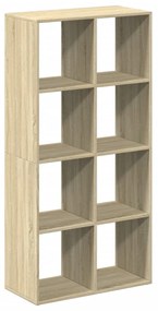sonoma tölgy szerelt fa elválasztó könyvespolc 69,5x29x137,5 cm