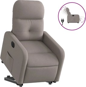 vidaXL elektromos felállást segítő tópszínű szövet dönthető fotel