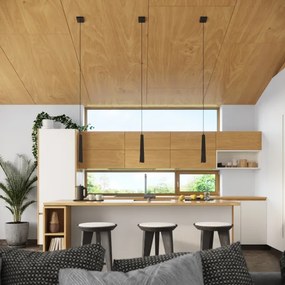 Sollux SL.1400 - Csillár zsinóron PRYSM 1xG9/8W/230V fekete