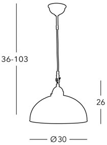 Kolarz 731.30.25 - Csillár zsinóron NONNA 1xE27/75W/230V kék