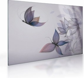 Kép - karikatúra, pillangók (üvegen) (70x50 cm)