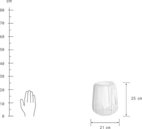 COCOON lámpás, fehér 25cm