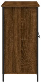 barna tölgy színű szerelt fa tálalószekrény 100 x 35 x 70 cm