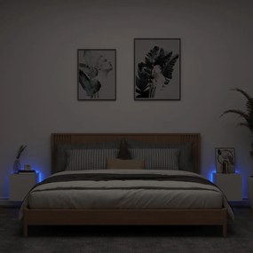 2 db fehér fali TV-szekrény LED-világítással 30,5x35x30 cm