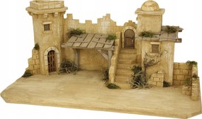 Karácsonyi Betlehem Istálló Dekoráció 80x41x35 CM Figurákhoz 9-11 CM