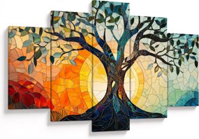Kép – Mozaik – nap és fa I. (150x105 cm)