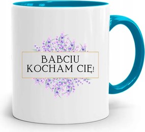 Kék Bögre Nagymama Napja Szeretlek Nagymama Nyomtatott Fotóval