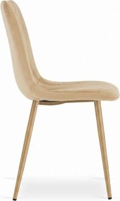 Vajszínű bársonyszék LAVA BUTTER CREAM