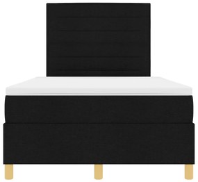 boxspring ágy matraccal fekete kicsi kétfős szövet