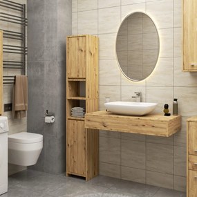 Fürdőszoba szekrény Fulgor 2D 1SZ (craft tölgy). 1117564