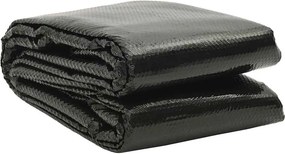 vidaXL Téglalap alakú Fekete PE Medence-takaró 8x5 m