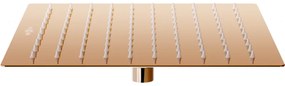 Mexen Slim rozsdamentes acél zuhanyfej 25 x 25 cm, rózsaszín-arany, 79125-60