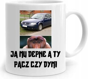 Bögre Hordozó Janusz Én Vele Taposok És Te Füstölsz, fényképes nyomattal