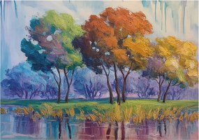 Fotótapéta Flizelin Fal a Hálószobába Fa absztrakt 312x219 Ragasztó