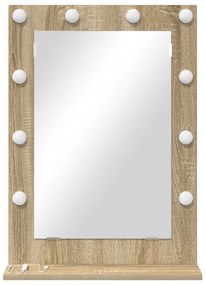 piperetükör Sonoma tölgy MDF, Üveg 70 x 50 x 18 cm Tükör