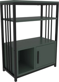Letos könyvespolc, zöld-fekete, 60 cm