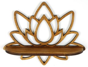Natúr színű fali polc 33 cm Lotus – Kalune Design