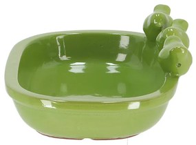 Kerámia madáritató és etető tál, 29 cm, zöld