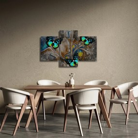 Kép - fényes pillangók képben (90x60 cm)