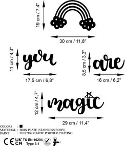 You're fém fali dekoráció, 30×19 cm