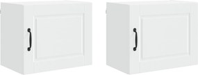 vidaXL Konyhaszekrény polcokkal 2 pcs Fehér 50 x 31 x 40 cm Faanyag