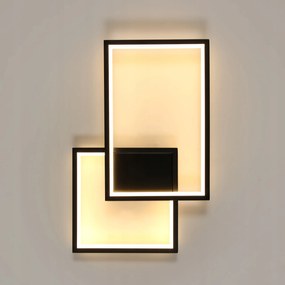 Kinkiet Led Lampa Scienna Czarna Nowoczesna Do Salonu Korytarz 3000K 34W