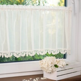 Krémszínű Irigység Fátyol Csengő 200cm X 40cm